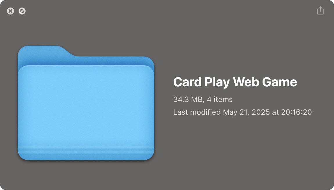 Card Play Web Game Technical Preview Build Size